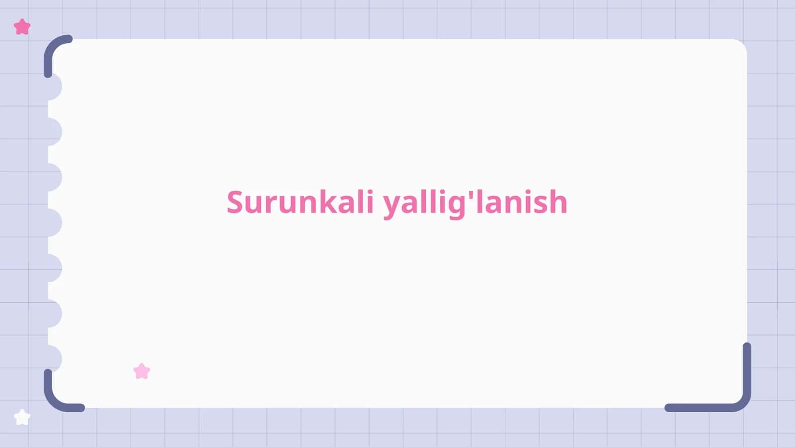 Surunkali yallig'lanish 1