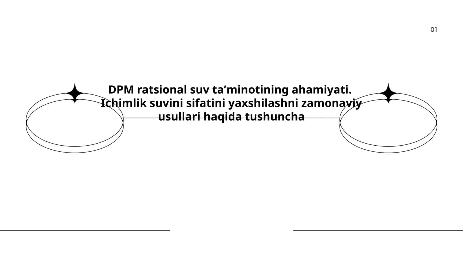 DPM ratsional suv taʼminotining ahamiyati. Ichimlik suvini sifatini yaxshilashni zamonaviy usullari haqida tushuncha 1