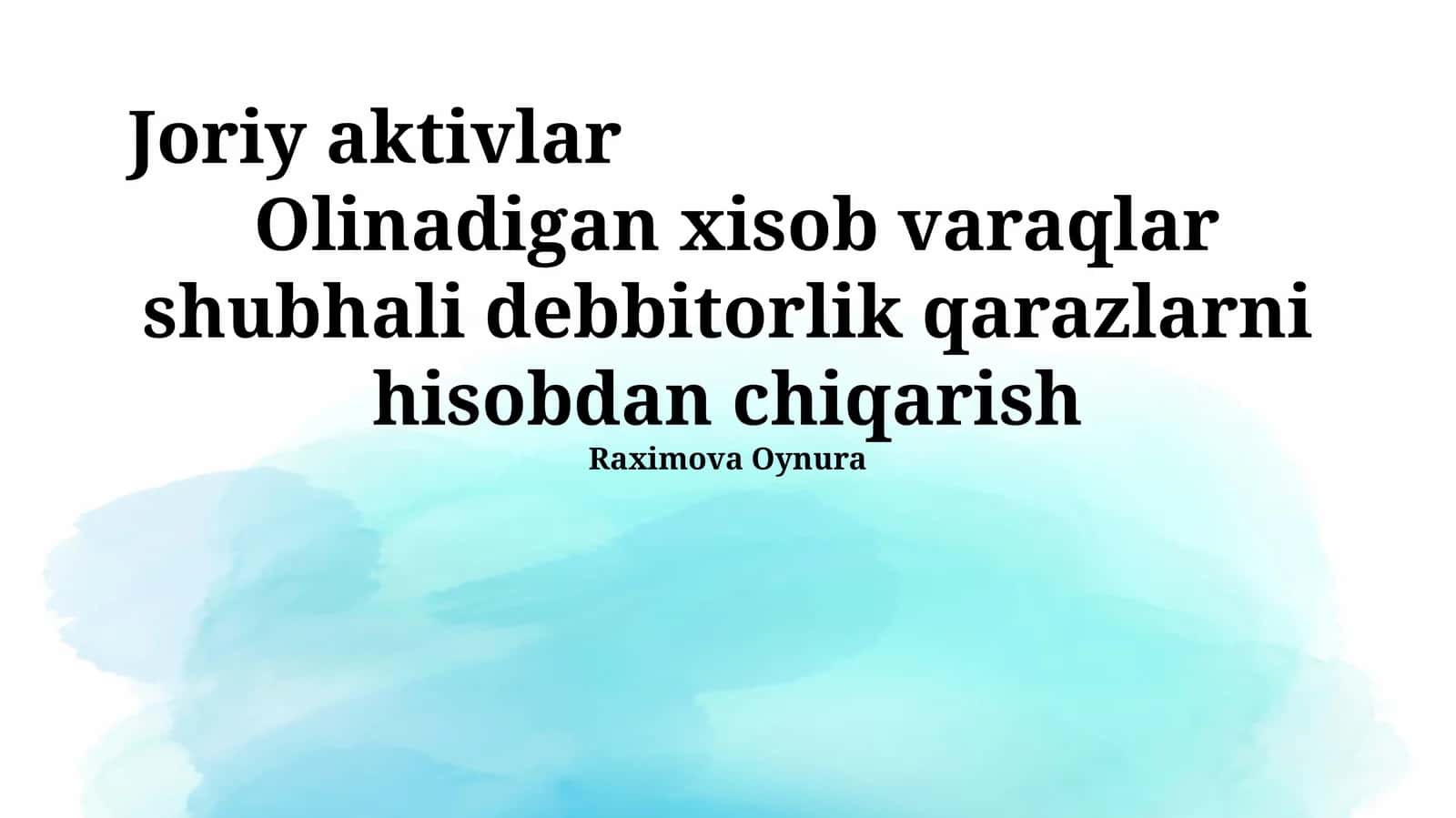 Shubhali Qarzlarni Hisobdan Chiqarish: Umumiy Qoidalar va Usullar 1