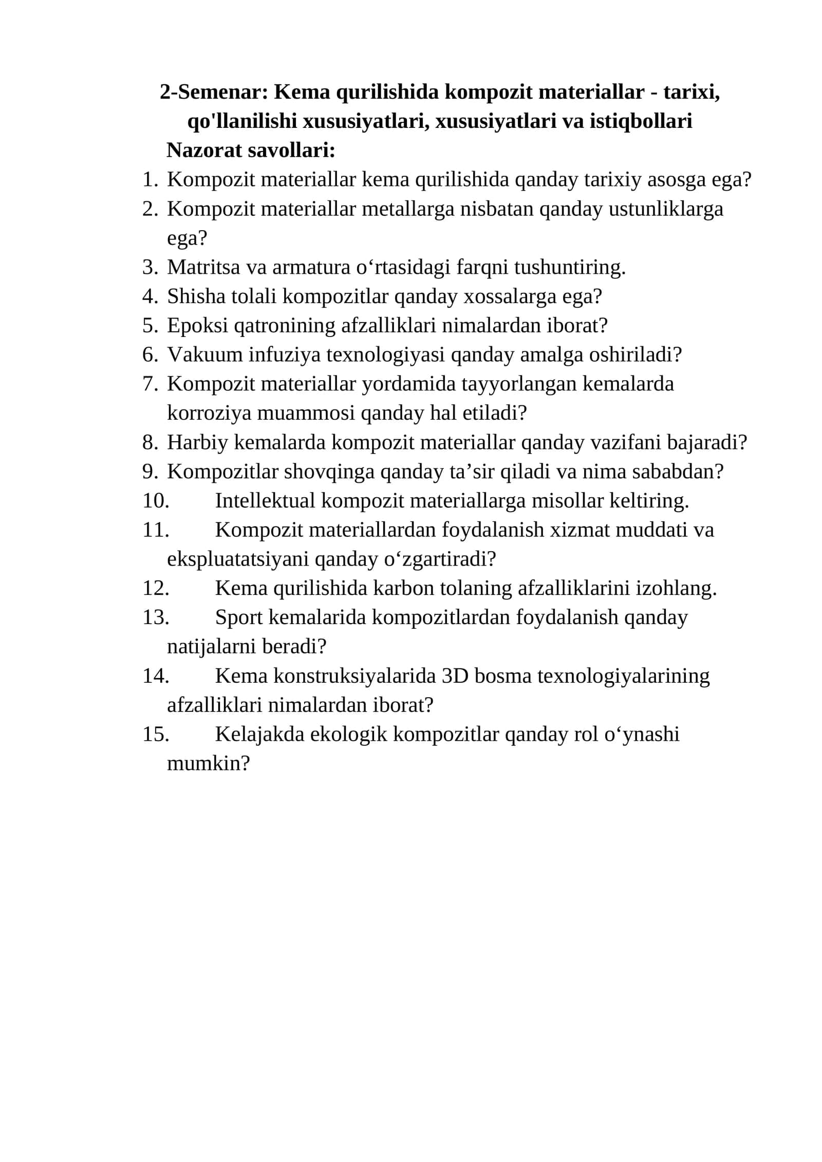 Kema qurilishida kompozit materiallar - tarixi, qo'llanilishi xususiyatlari, xususiyatlari va istiqbollari 1