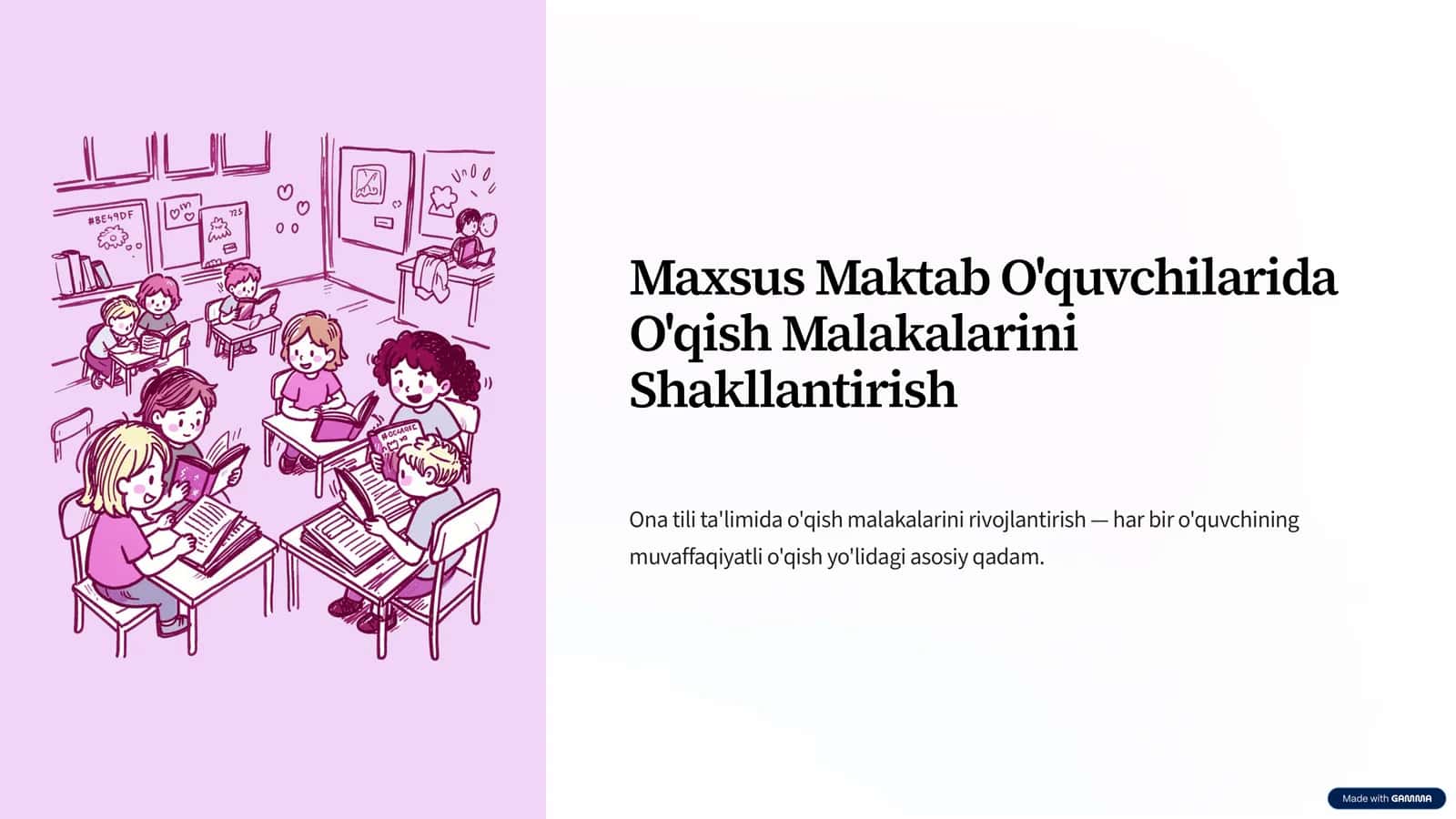 Maxsus Maktab O'quvchilarida O'qish Malakalarini Shakllantirish 1