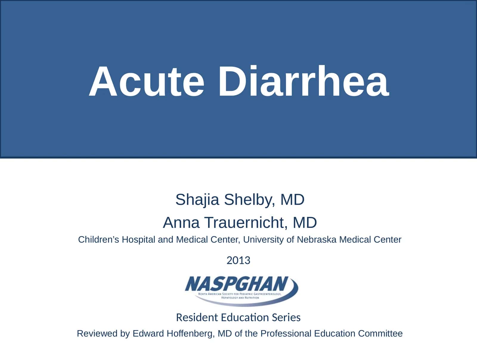 Acute Diarrhea 1