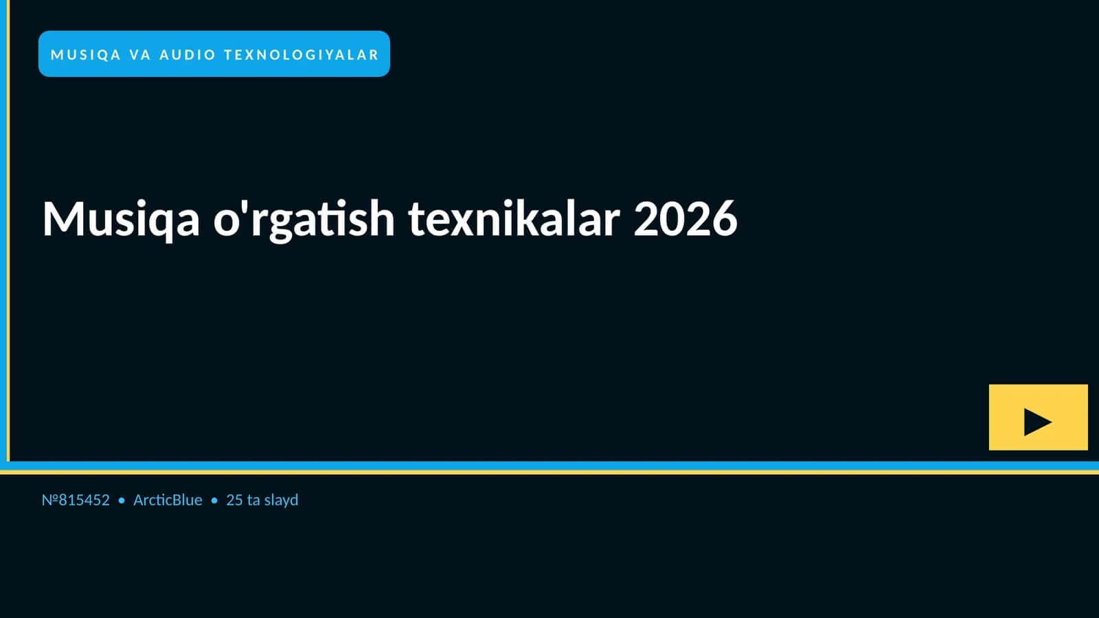 Musiqa o'rgatish texnikalar 2026 1