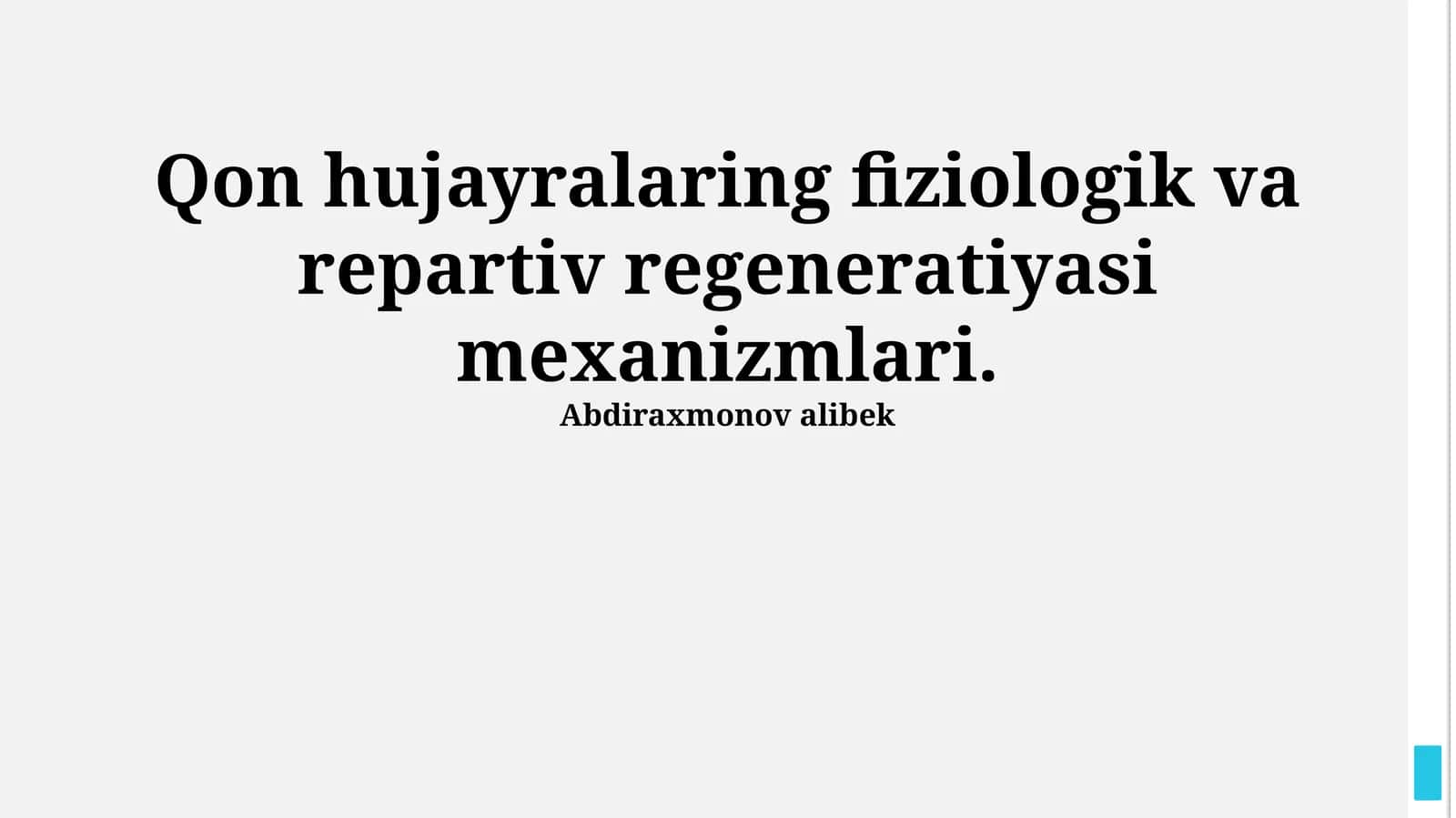 Regeneratsiya Jarayonlarini Tartibga Solish Mexanizmlari 1