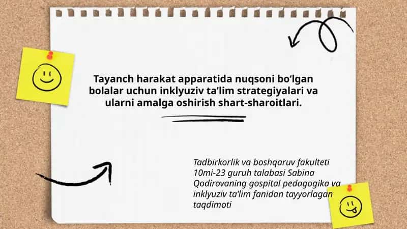 Sabina Qodirovaning gospital pedagogika va inklyuziv taʼlim fanidan tayyorlagan taqdimoti 1