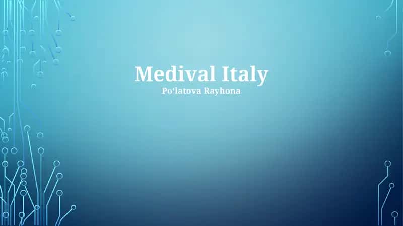 Medival Italy 1