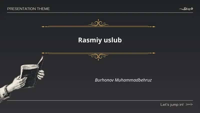 Rasmiy uslub 1