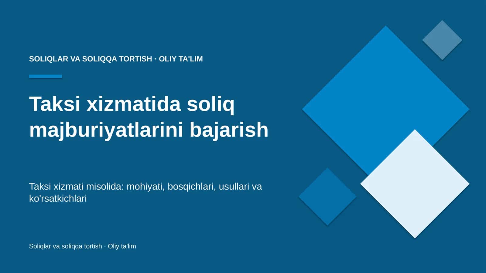 taksi xizmatida soliq majburiyatlarini bajarish 6925 1