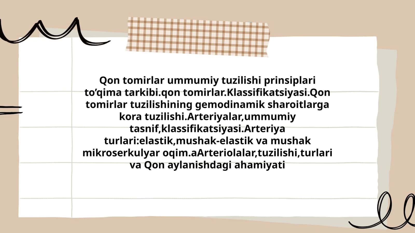 Qon tomirlar umumiy tuzilishi prinsiplari 1