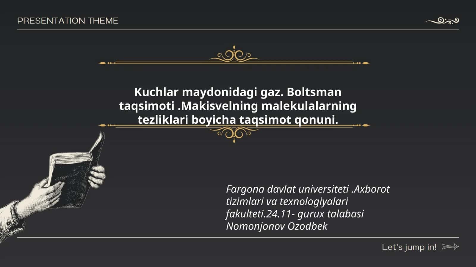 Gazning Boltsman Taqsimoti 1