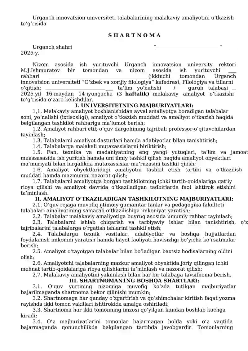 Malakaviy Amaliyotlar 1