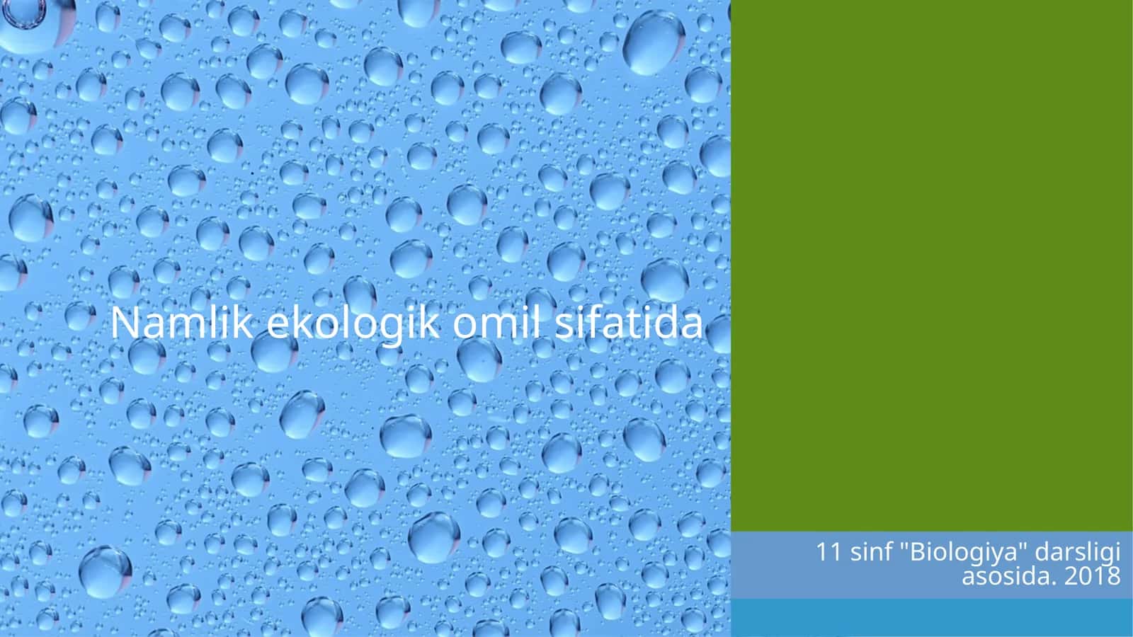 Namlik ekologik omil sifatida 1
