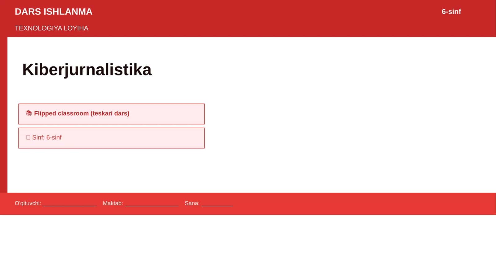 TEXNOLOGIYA LOYIHA 1