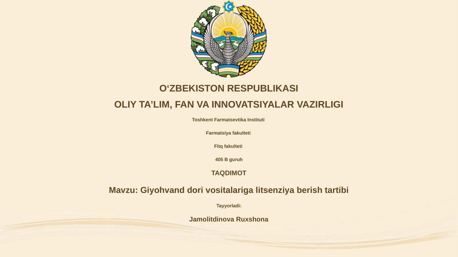 Giyohvand dori vositalariga litsenziya berish tartibi 1