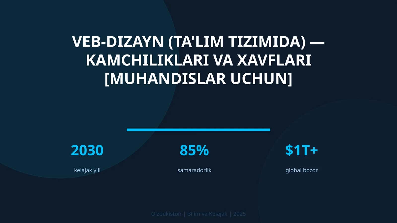 Veb-dizayn (ta'lim tizimida) — kamchiliklari va xavflari [muhandislar uchun] 1