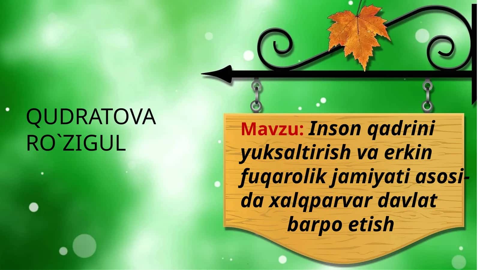 QUDRATOVA RO`ZIGUL 1