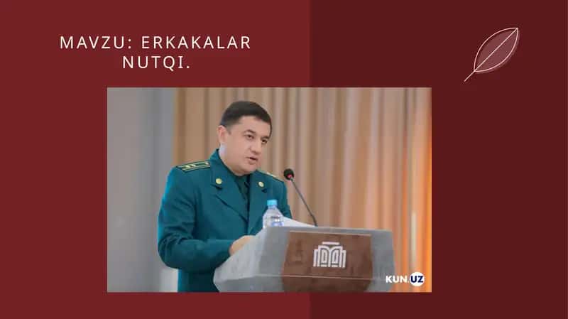Erkakalar nutqi 1