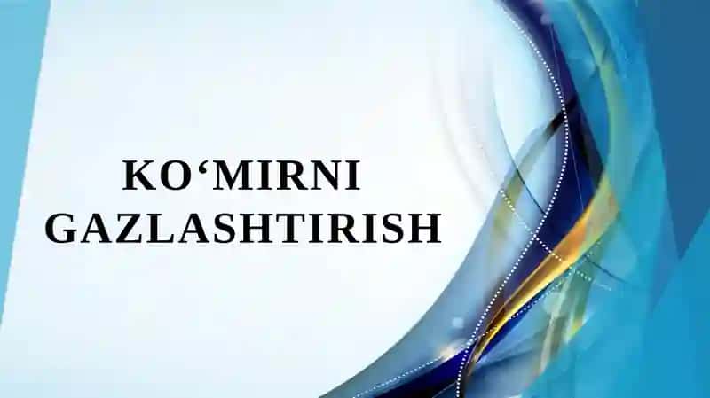 Ko'mirni gazlashtirish 1