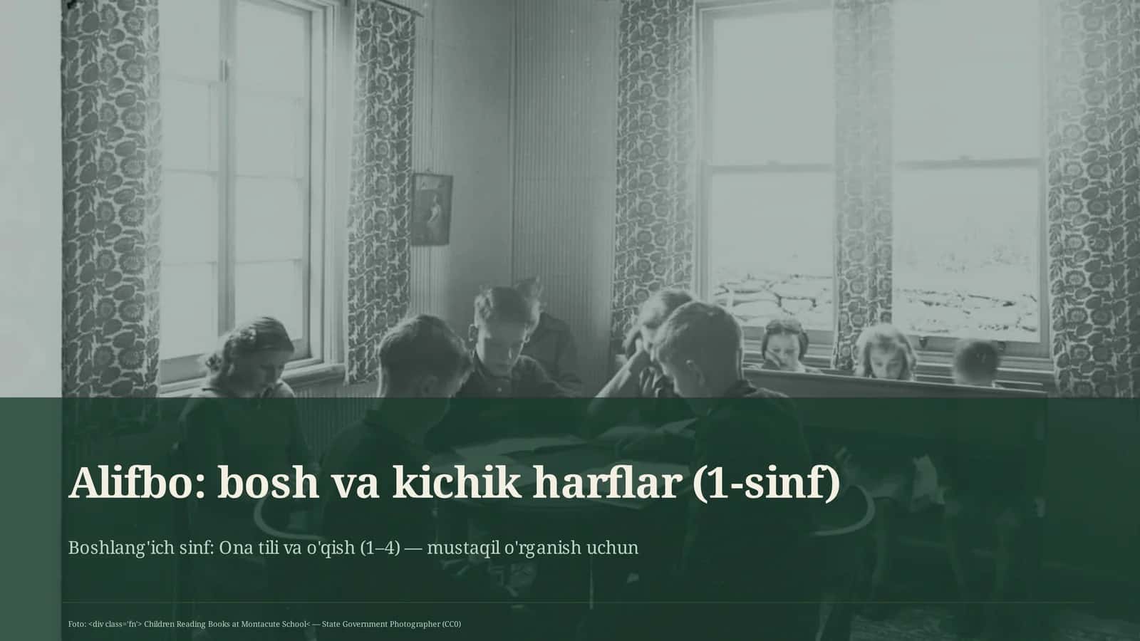 Alifbo: bosh va kichik harflar (1-sinf) 1
