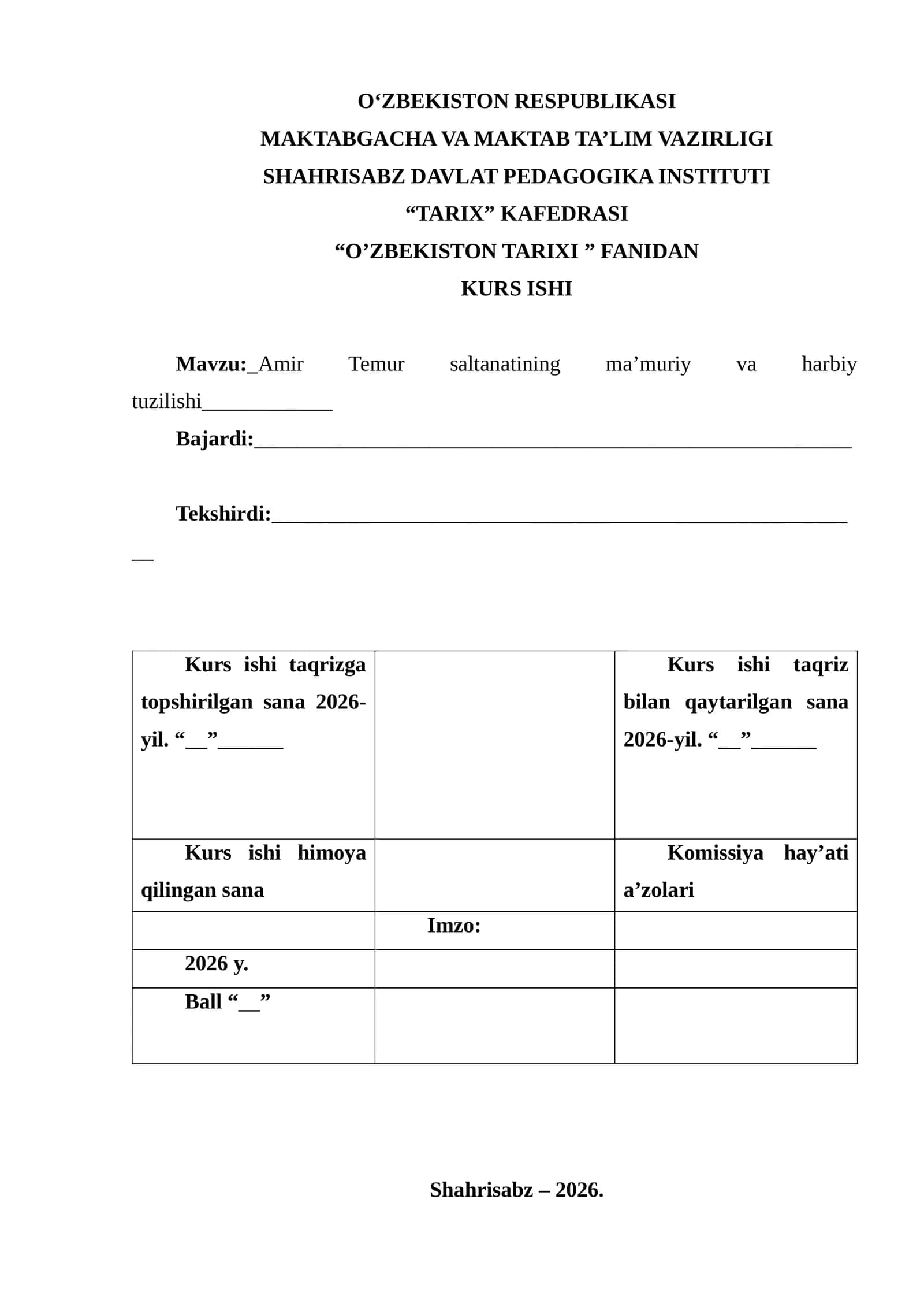 Amir Temur saltanatining ma’muriy va harbiy tuzilishi 1