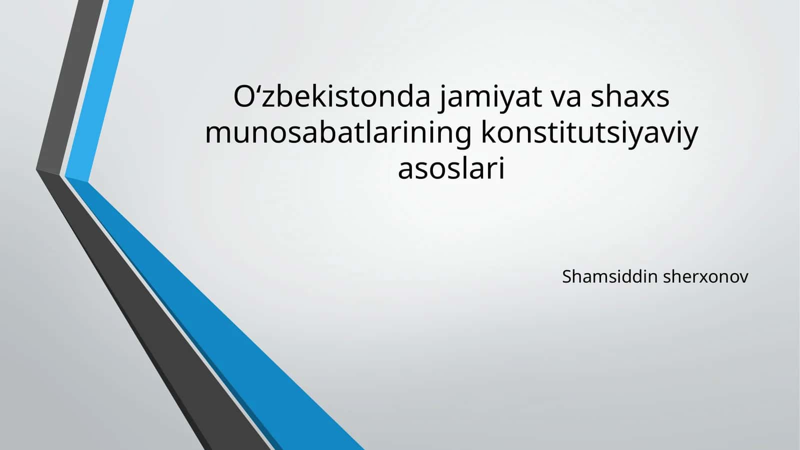 O'zbda jamiyat va shaxs munosabatlarining konstitutsiyaviy 1