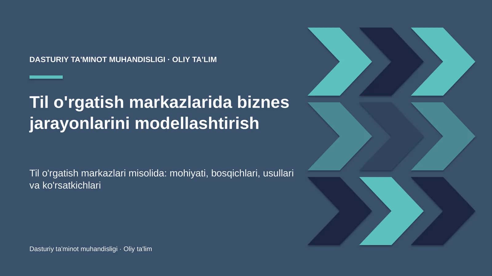 til o'rgatish markazlarida biznes jarayonlarini modellashtirish 7906 1