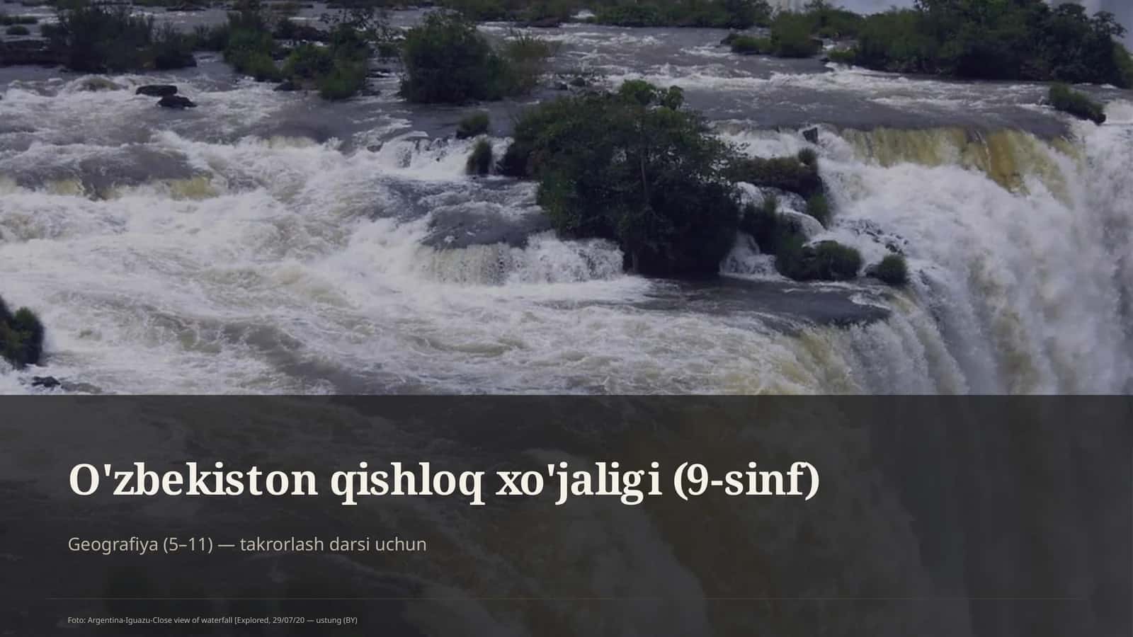 O'zbekiston qishloq xo'jaligi (9-sinf) 1