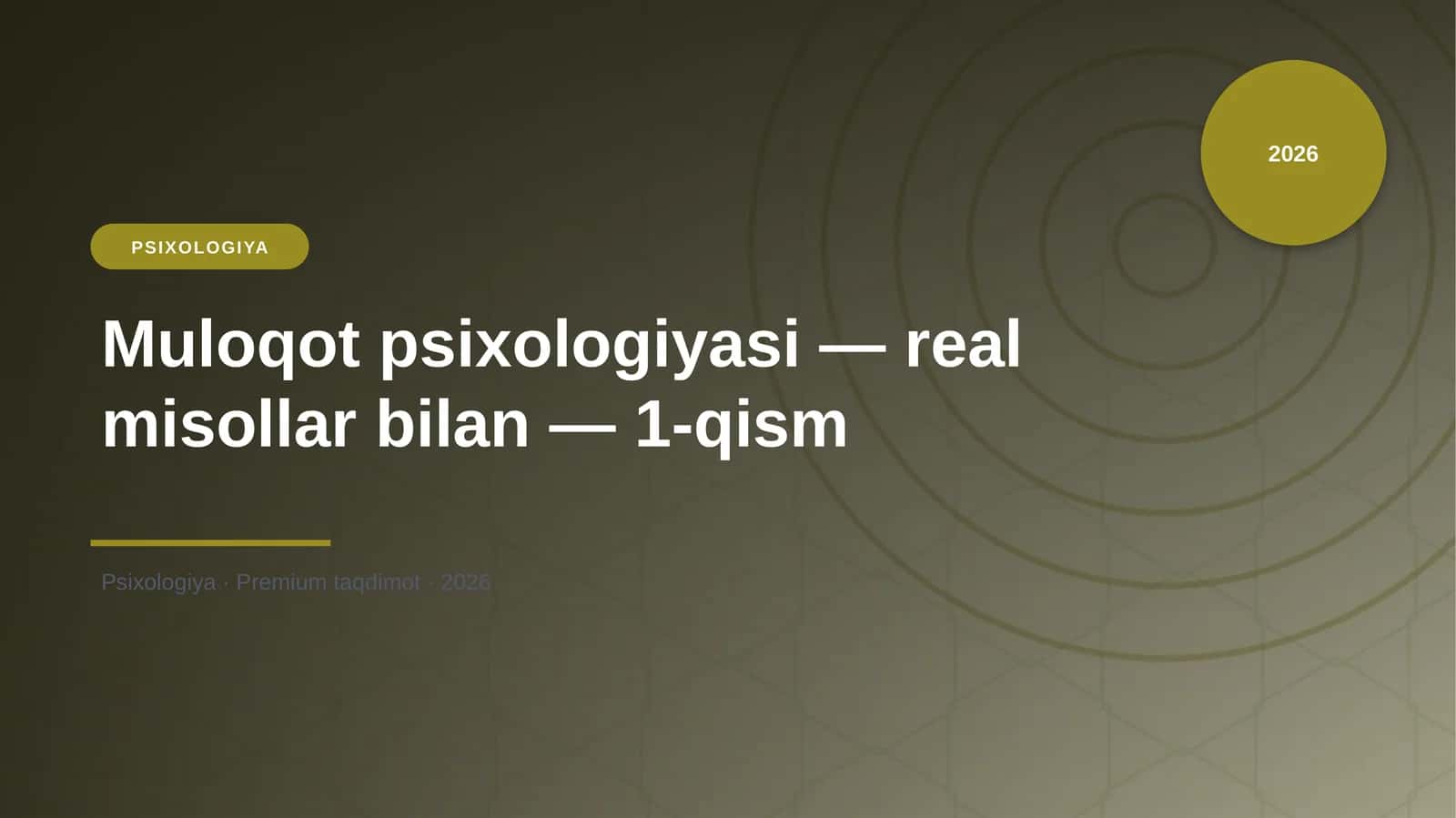 Muloqot psixologiyasi — real misollar bilan — 1-qism 1