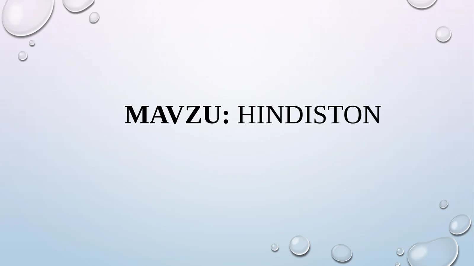 Hindiston 1