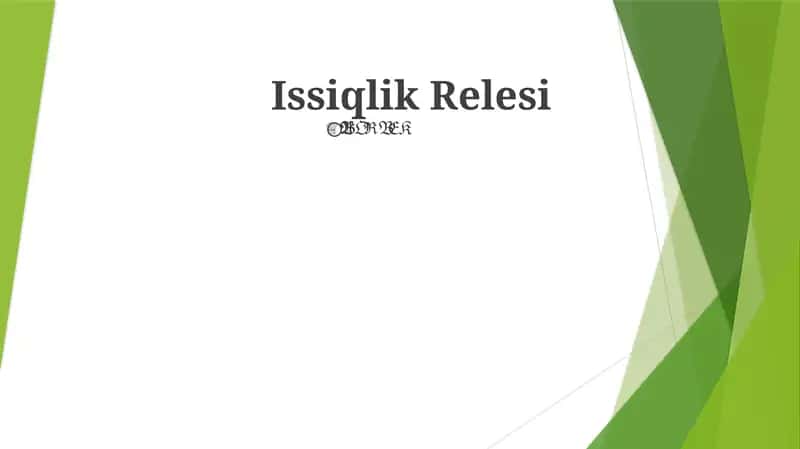 Issiqlik Relesi 1