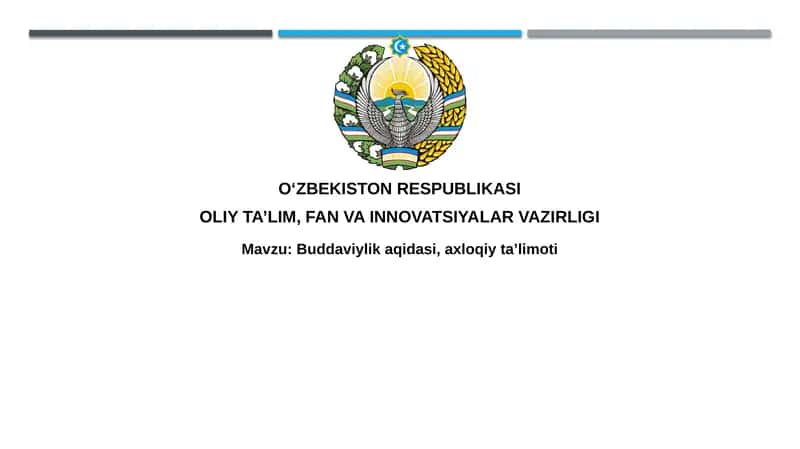 Buddaviylikaqidasi, axloqiy taʼlimoti 1