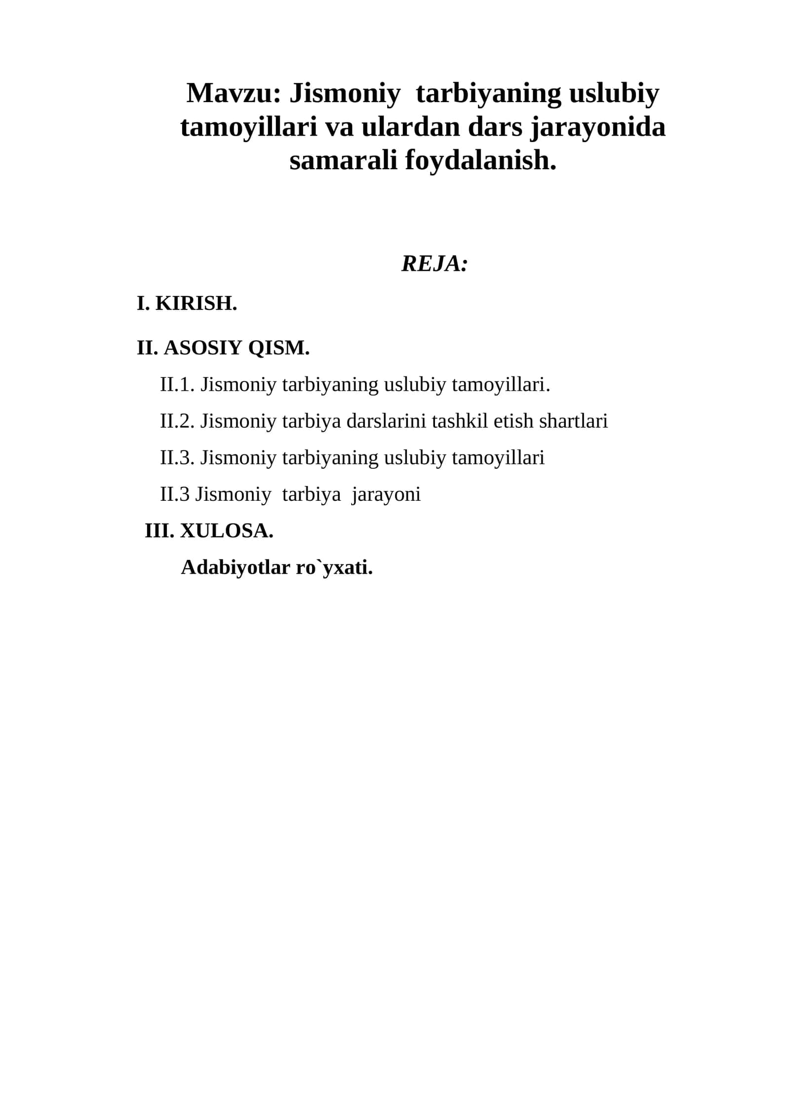 Jismoniy tarbiyaning uslubiy tamoyillari va ulardan dars jarayonida samarali foydalanish 1