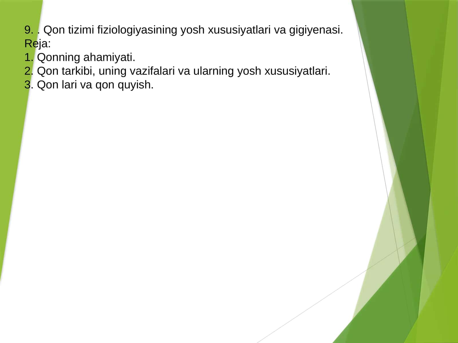 Qon tizimi fiziologiyasi 1