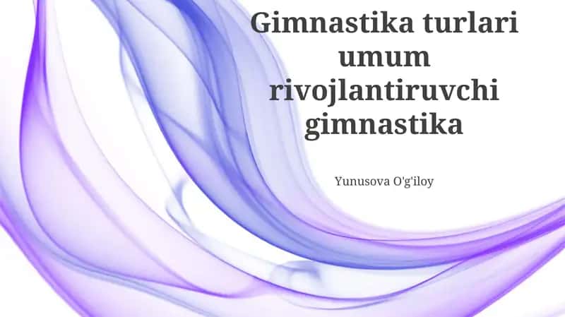 Umumiy rivojlantiruvchi gimnastika 1