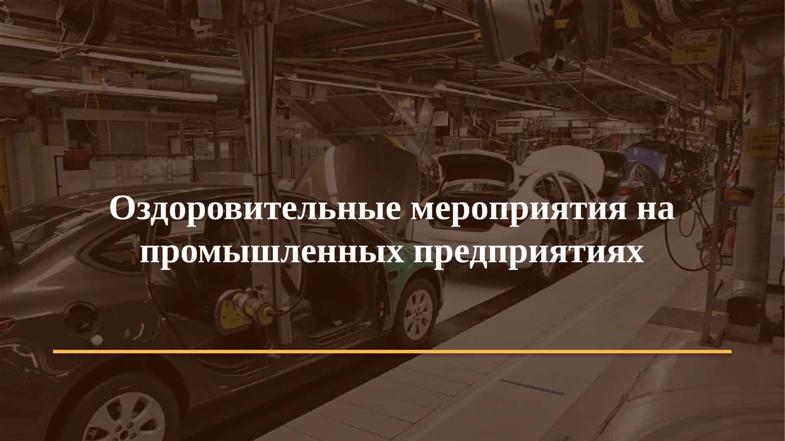 Оздоровительные мероприятия на промышленных предприятиях 1