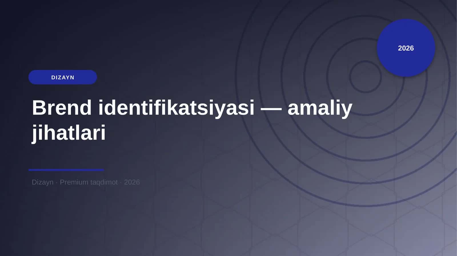 Brend identifikatsiyasi — amaliy jihatlari 1