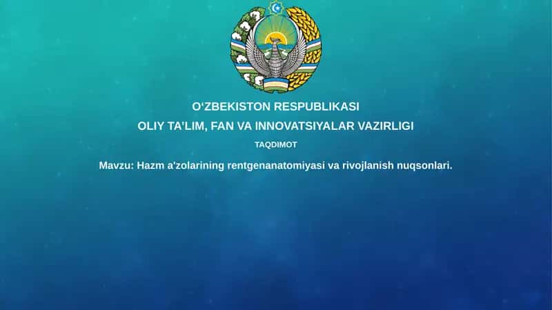 Hazm a'zolarining rentgen anatomiyasi va rivojlanish nuqsonlari 1