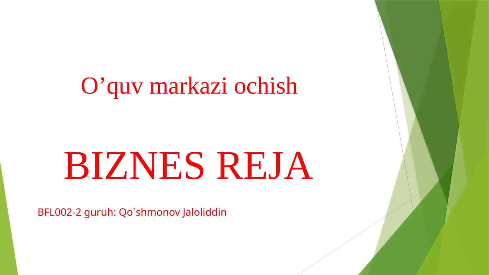 O'quv markaz ochish 1