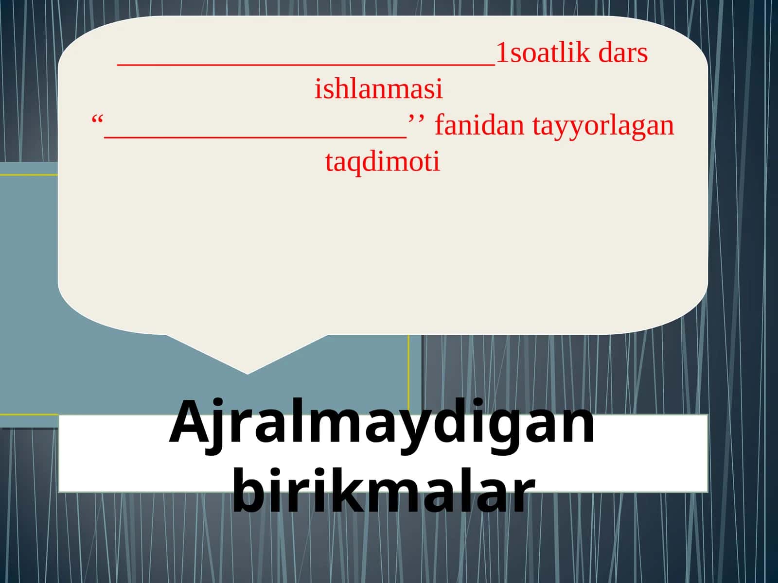Ajralmaydigan birikmalar.ppt Chizmachilik 1