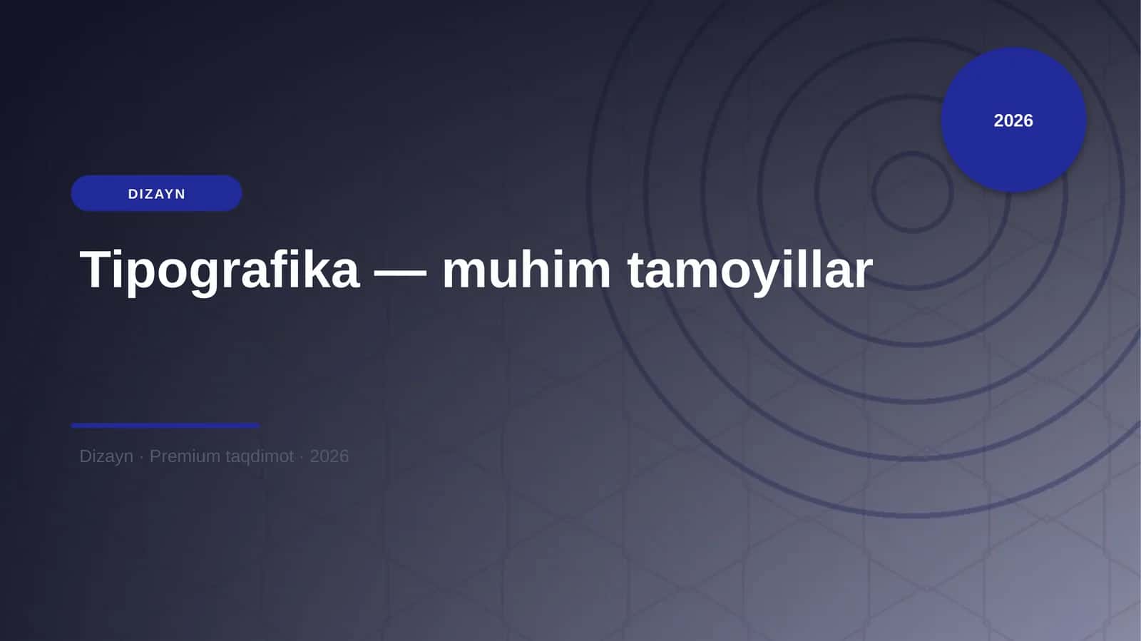 Tipografika — muhim tamoyillar 1
