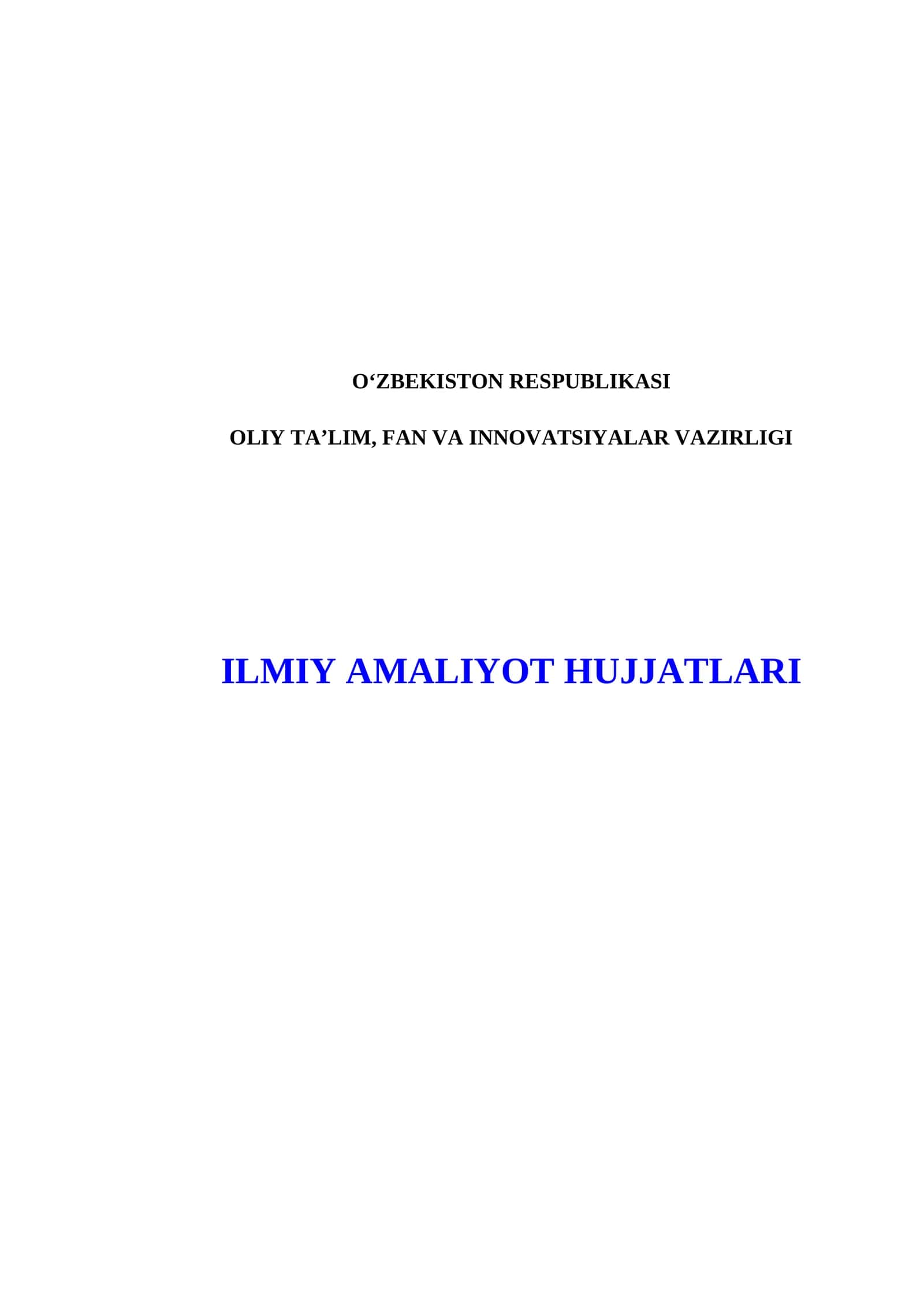 Oliy ta’lim muassasalari magistratura mutaxassisliklari talabalari stajirovkasi 1