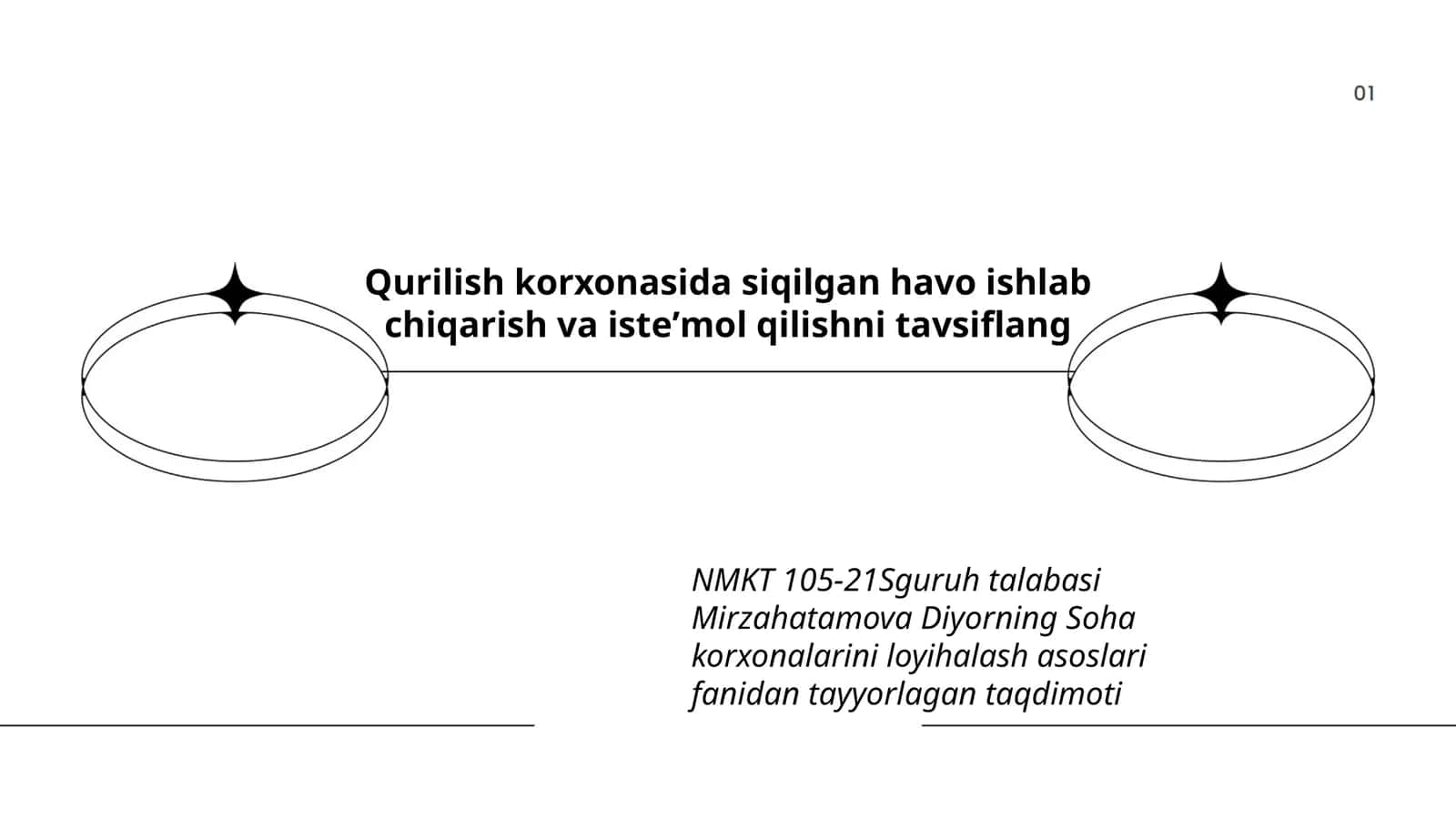 NMKT 105-21Sguruh talabasi Mirzahatamova Diyorning Soha korxonalarini loyihalash asoslari fanidan tayyorlagan taqdimoti 1