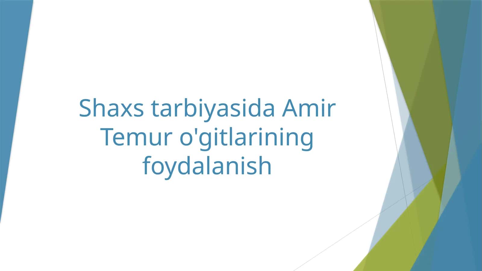Amir Temur va ulugʻ beklar 1