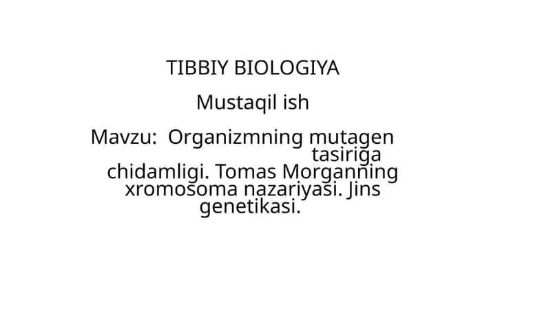 TIBBIY BIOLOGIYA 1