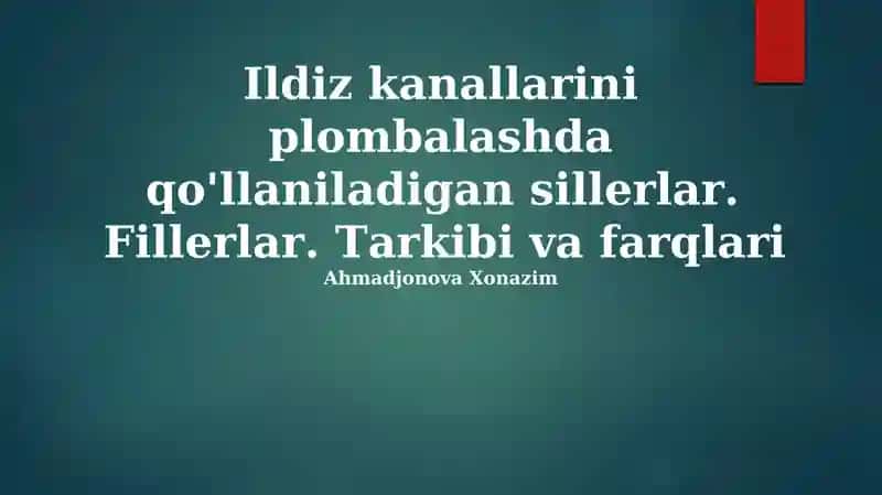 Root kanal sealerlari 1