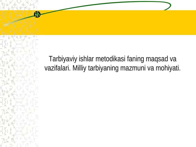 Tarbiyaviy ishlar metodikasi 1