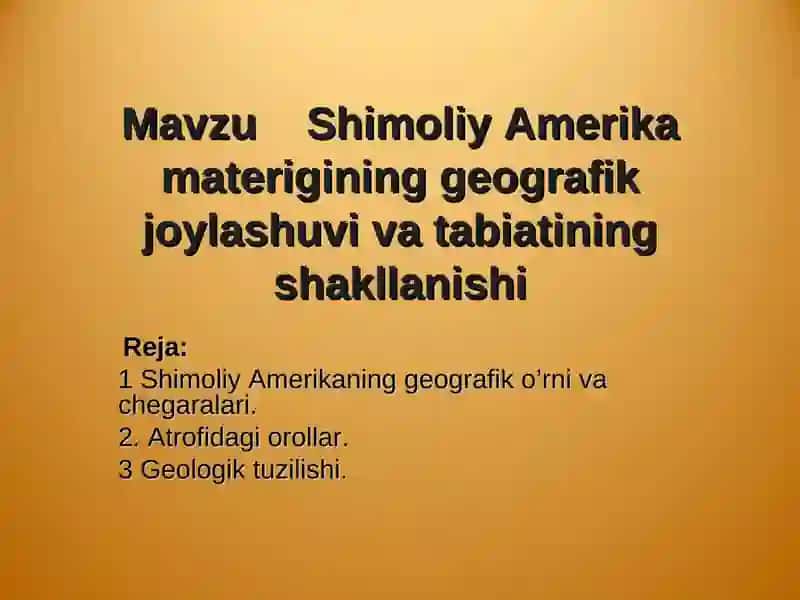 Shimoliy Amеrika matеrigi 1
