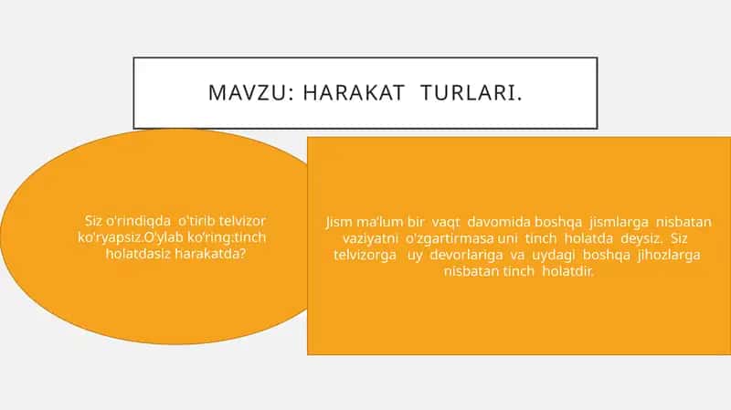 Harakat turlari 1