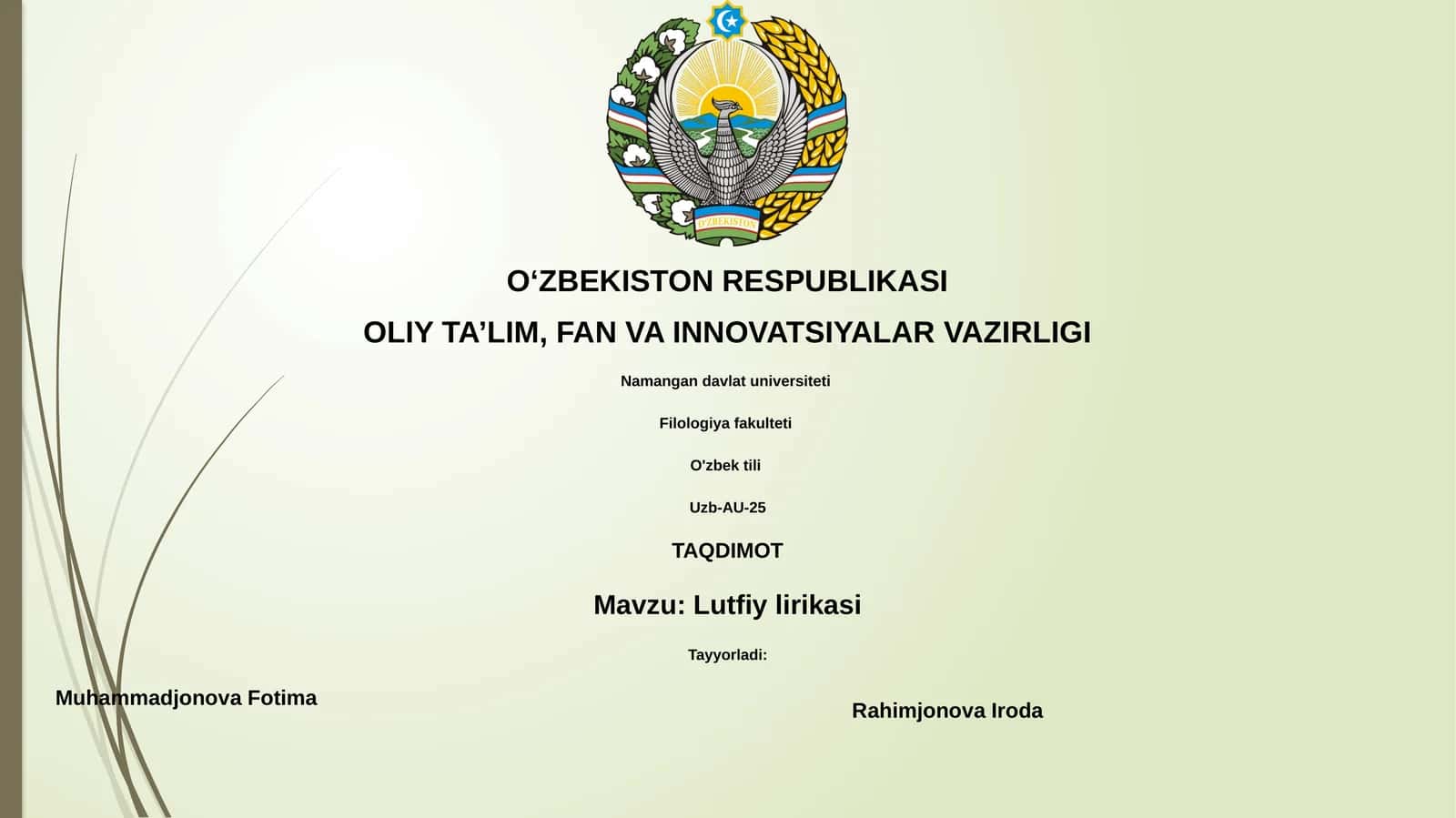 Lutfiy lirikasi 1