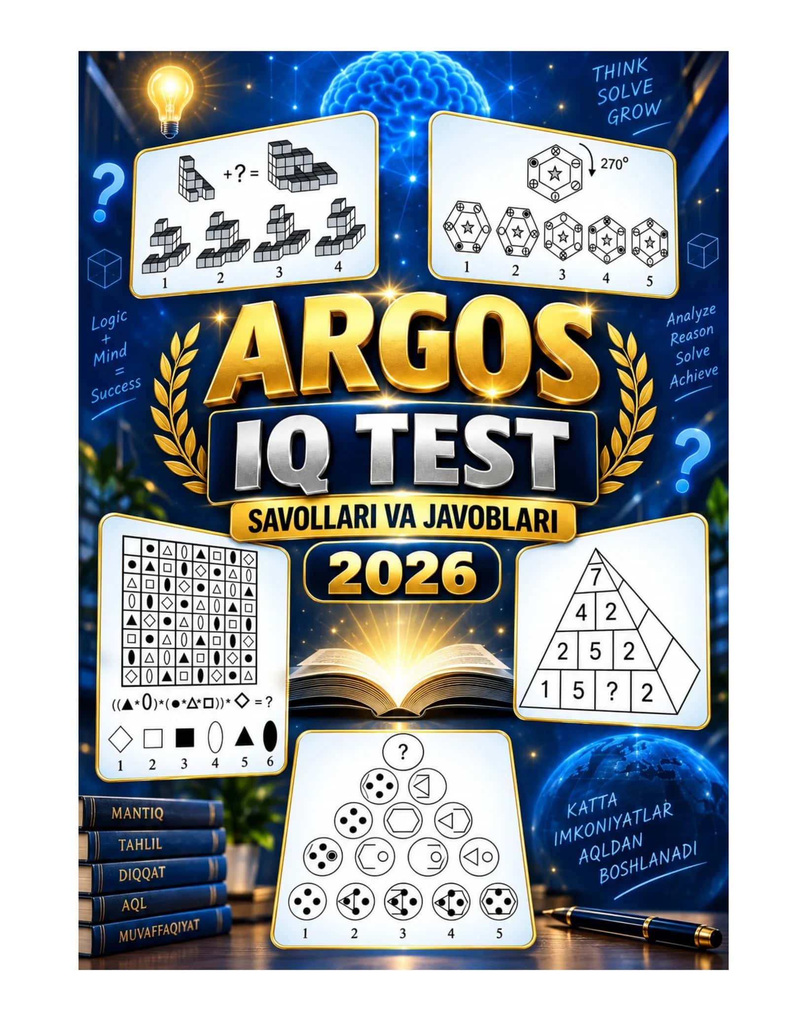 ARGOS IQ TEST 2026 ✨ Savollar va javoblar to‘plami 1